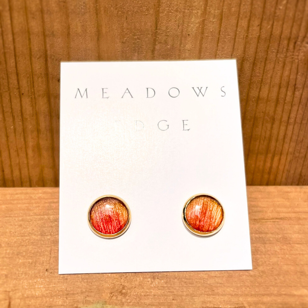 Flame Tulip Flower Petal Earrings