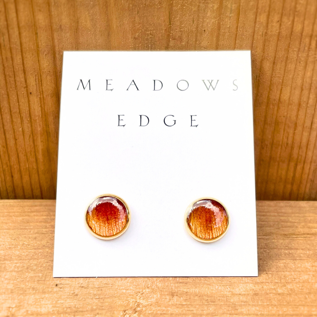 Flame Tulip Flower Petal Earrings