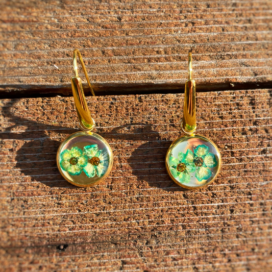 Meadowsweet Flower Dangle Earrings